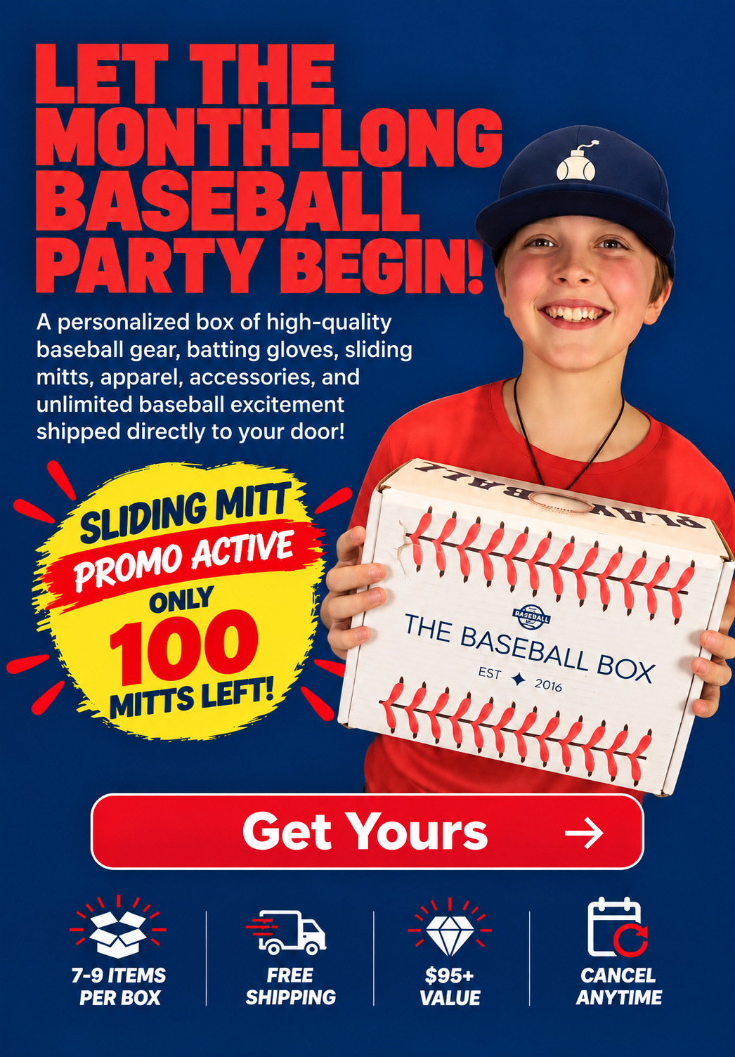 The most exciting way to chase your baseball dreams with a personalized Baseball Box